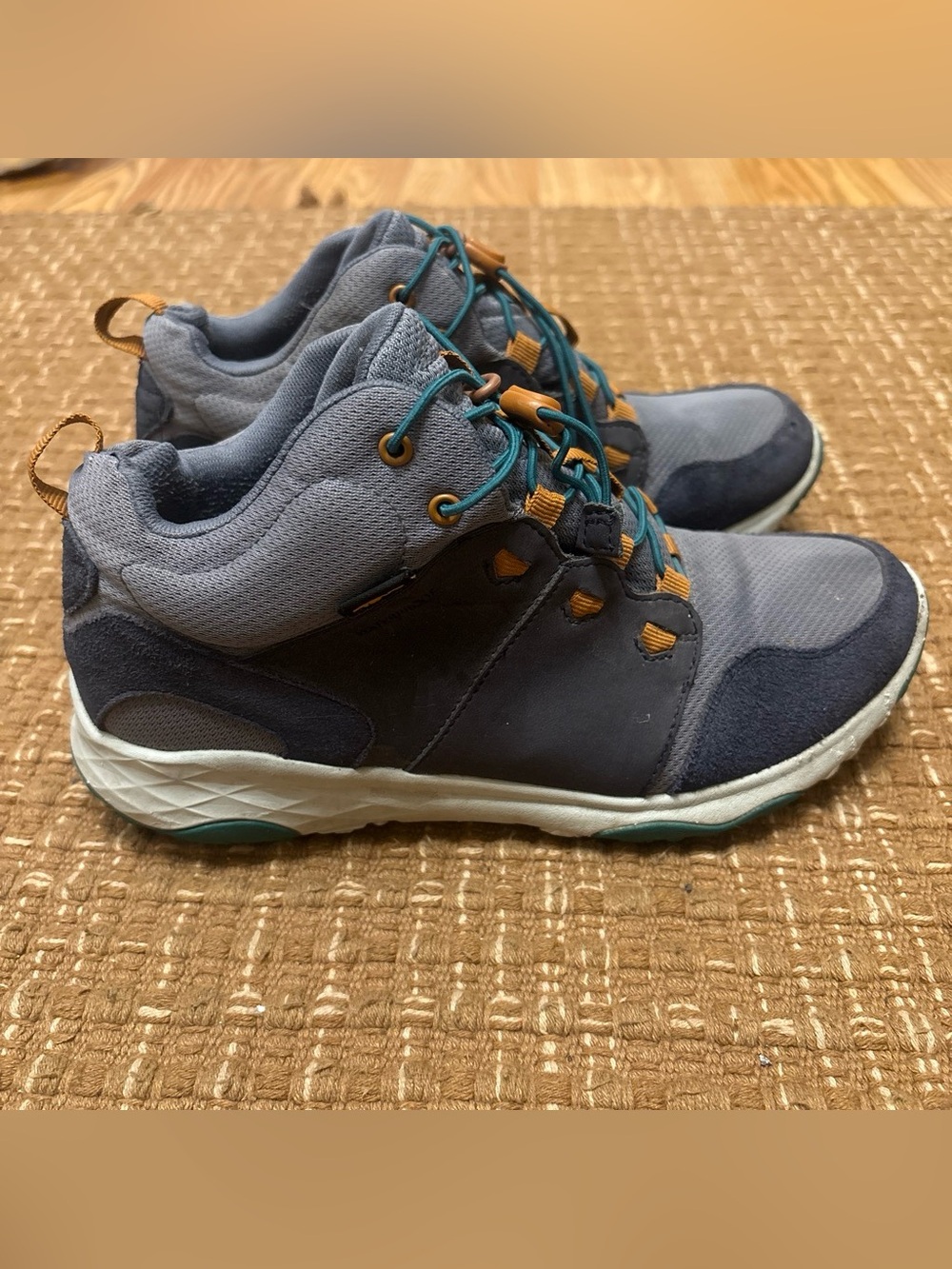Teva Women's Navy, Gray and Teal Athletic Sneakers with Tan Accents
